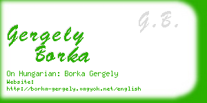 gergely borka business card